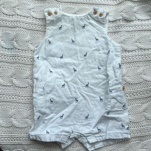 Boys romper with mini giraffes